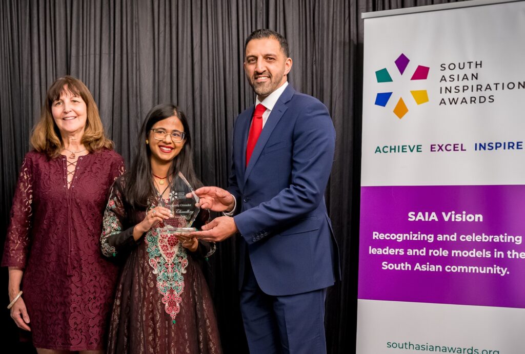 2022 COMMUNITY CRUSADER Winner SANIA CHAUDHRY ​
Thank You to the South Asian Community in Calgary, nominees, sponsors and attendees who support SAIA!