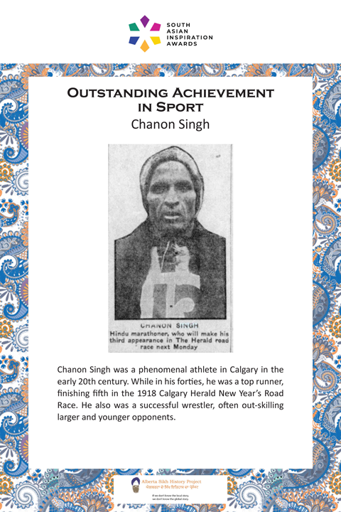 Chanon Singh - Athlete, runner and wrestler in Calgary in the early 20th century. Alberta Sikh History Project